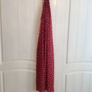 Red and white polka dot dress
